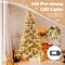 Green-White PE and PVC Snow Flocked Christmas Tree with Warm LED Lights